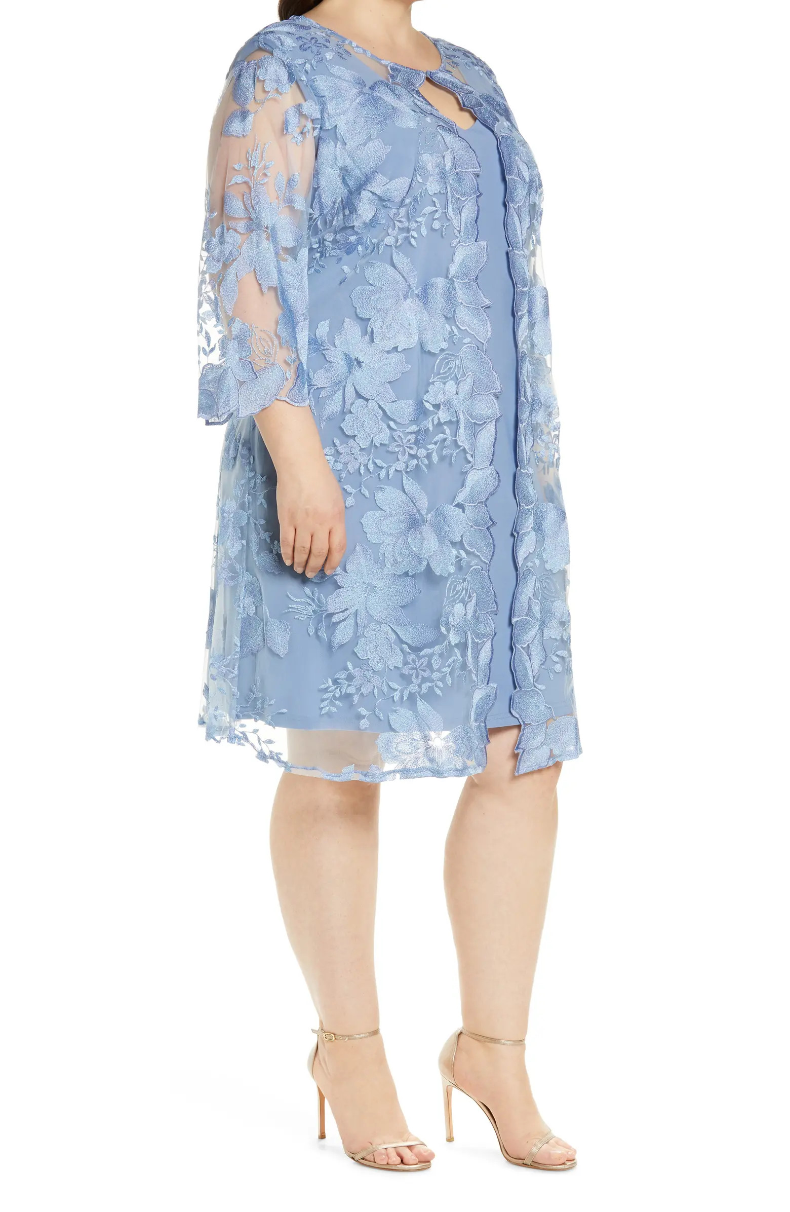 Alex Evenings Embroidered Lace Mock Jacket Cocktail Dress | Nordstrom | Nordstrom