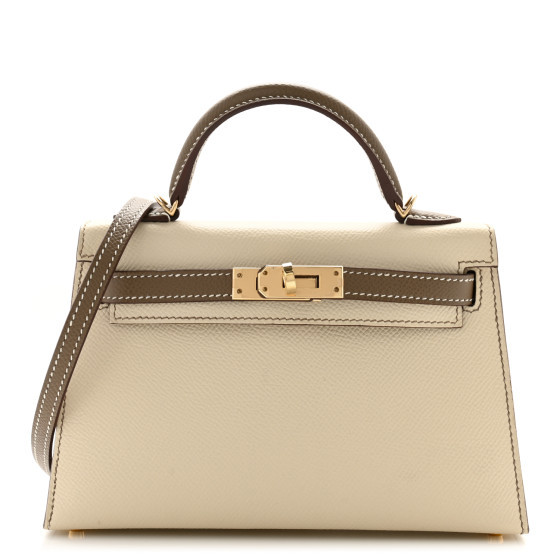 Epsom Horseshoe Mini Kelly Sellier 20 Craie Etoupe | FASHIONPHILE (US)