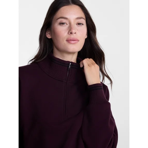 Avia Women's Quarter Zip Fleece Pullover, Sizes XS-XXXL | Walmart (US)