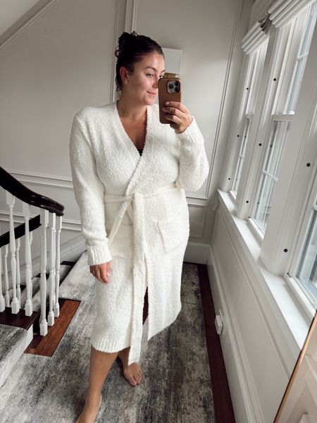 Morning skincare and robe - Wearing l/xl in skims robe but could’ve done larger, linked similar options that are in stock 

#LTKSeasonal #LTKbeauty #LTKmidsize