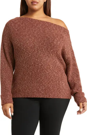 One-Shoulder Rib Sweater | Nordstrom