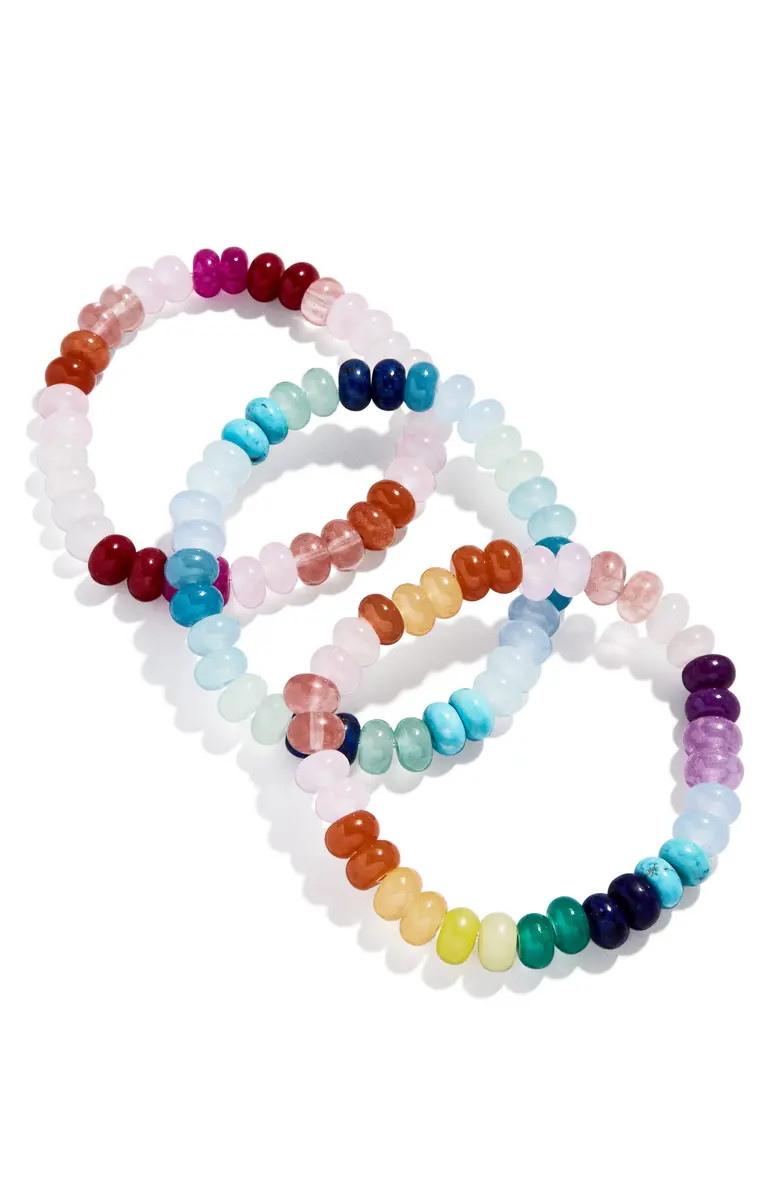 BaubleBar Set of 3 Semiprecious Beaded Bracelets | Nordstrom | Nordstrom