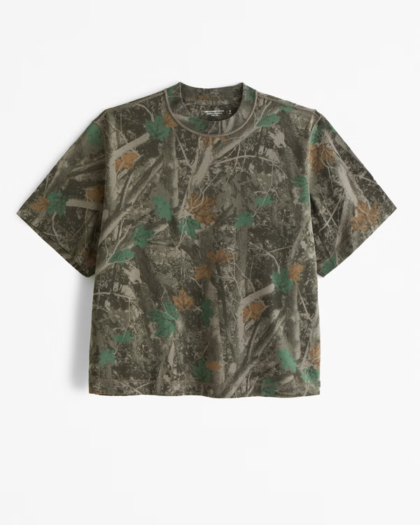 Premium Heavyweight Cropped Tee | Abercrombie & Fitch (US)