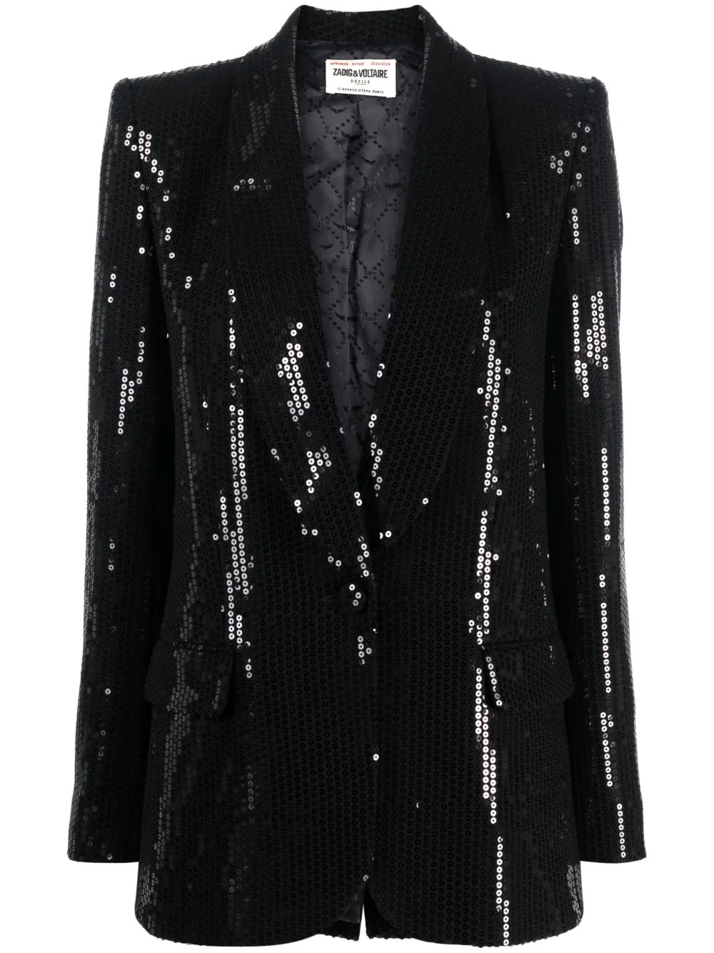 Zadig&Voltaire Vive Sequinned Blazer | Black | FARFETCH LB | Farfetch Global