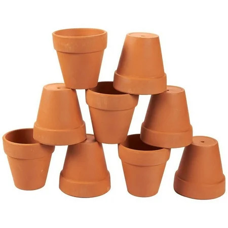 9-Pack 3.5"" Terra Cotta Pots, Mini Small Terracotta Flower Clay Pots Planters for Plants with Drain | Walmart (US)