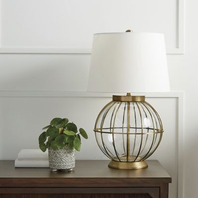 Montauk Spherical Glass Table Lamp | Frontgate
