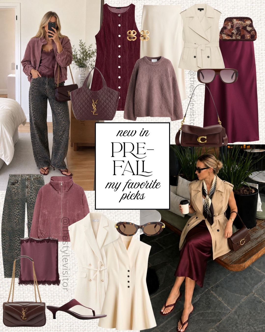 Pre-fall is officially taking over my wardrobe 🤎🍷 The new arrivals are SO good right now — rich burgundy, chocolate brown, soft cream and elevated neutrals that make transitioning into fall feel effortless.

Hit that ❤️ button to come back later to shop.

pre fall fashion, fall fashion 2026, fall outfit ideas, transitional outfits, new arrivals, burgundy fashion, chocolate brown outfits, neutral outfits, fall capsule wardrobe, autumn fashion, fall wardrobe, fall essentials, fall trends 2026, transitional fashion, everyday outfits, chic fall outfits, elevated basics, knitwear, satin skirt, tailored trousers, fall jackets, trench coat, fall dresses, designer accessories, burgundy accessories, fall shoes, sneakers, fall layering, capsule wardrobe, women’s fashion
:::

#LTKautumn #LTKdatenight #LTKworkwear