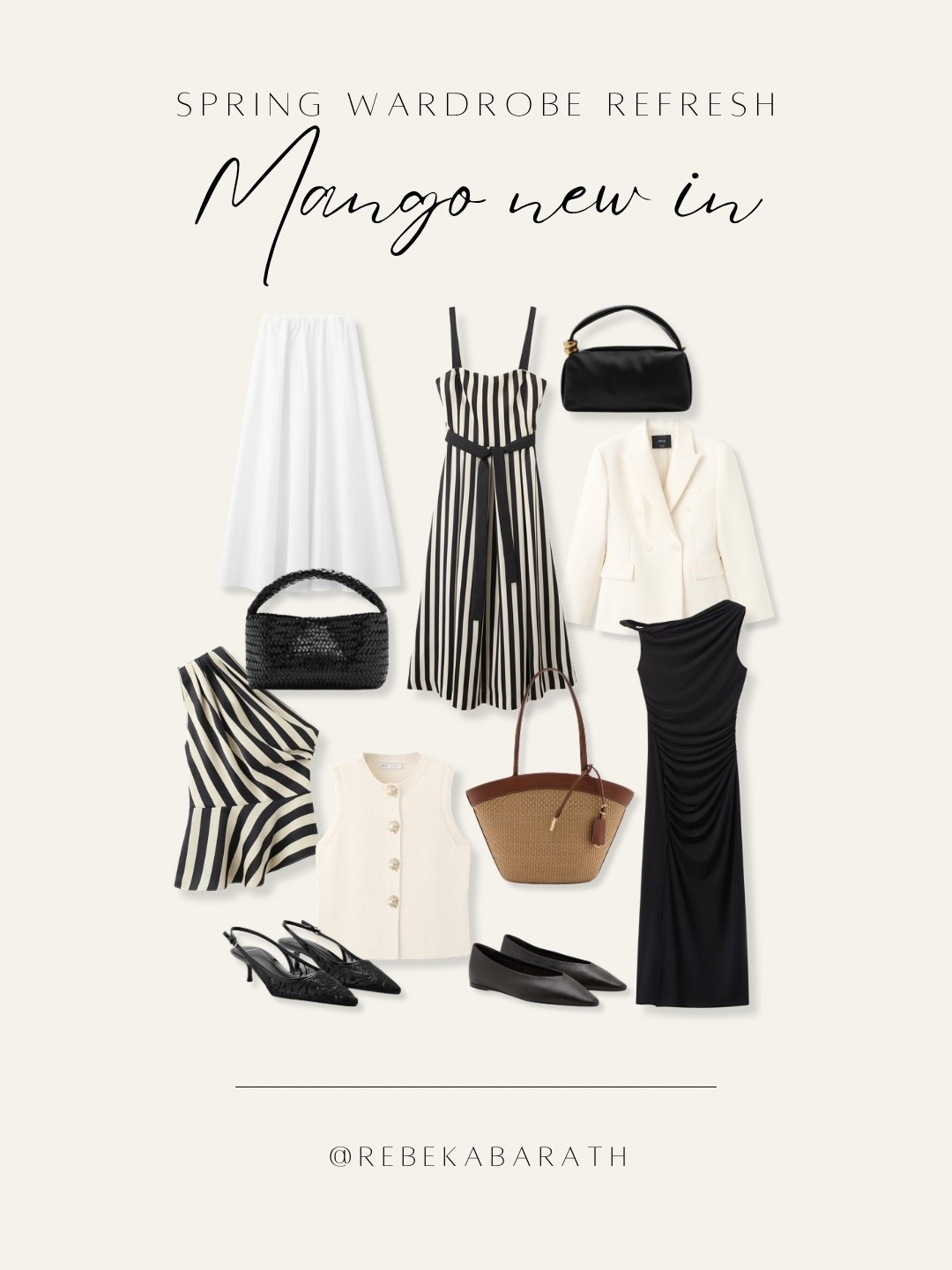 spring wardrobe refresh // Mango new in

monochrome outfit | striped dress | minimal style 

#LTKWorkwear #LTKootd