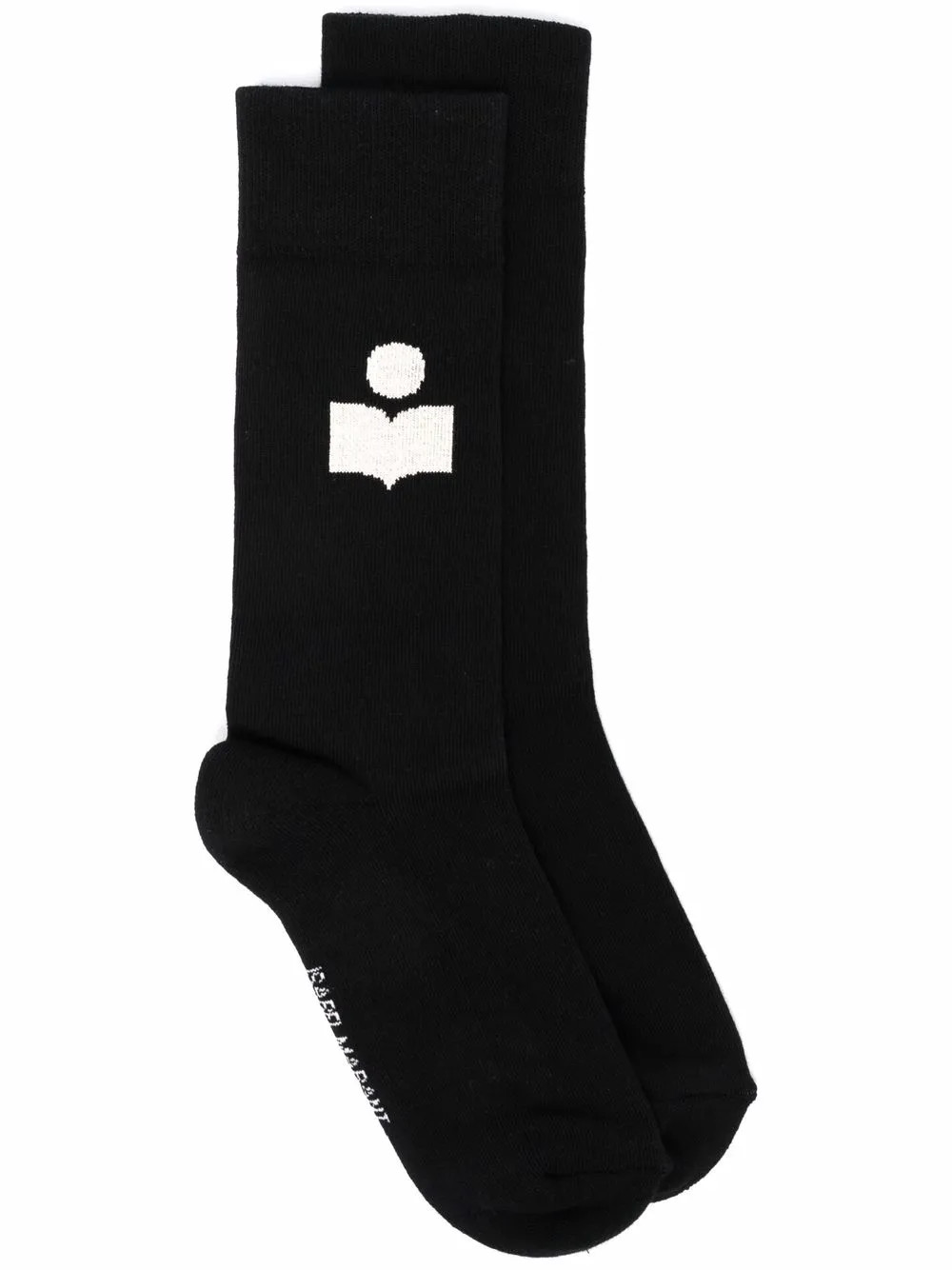 ISABEL MARANT Siloki logo-intarsia Socks | Black | FARFETCH UK | Farfetch Global