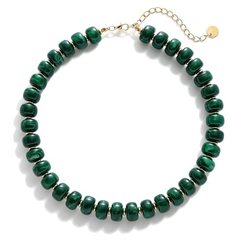 Noihlja Chunky Beaded Choker Necklace for Women Summer Beach Acrylic Beads Necklaces Trendy Boho Statement Colorful Necklace Jewelry Accessories | Amazon (US)