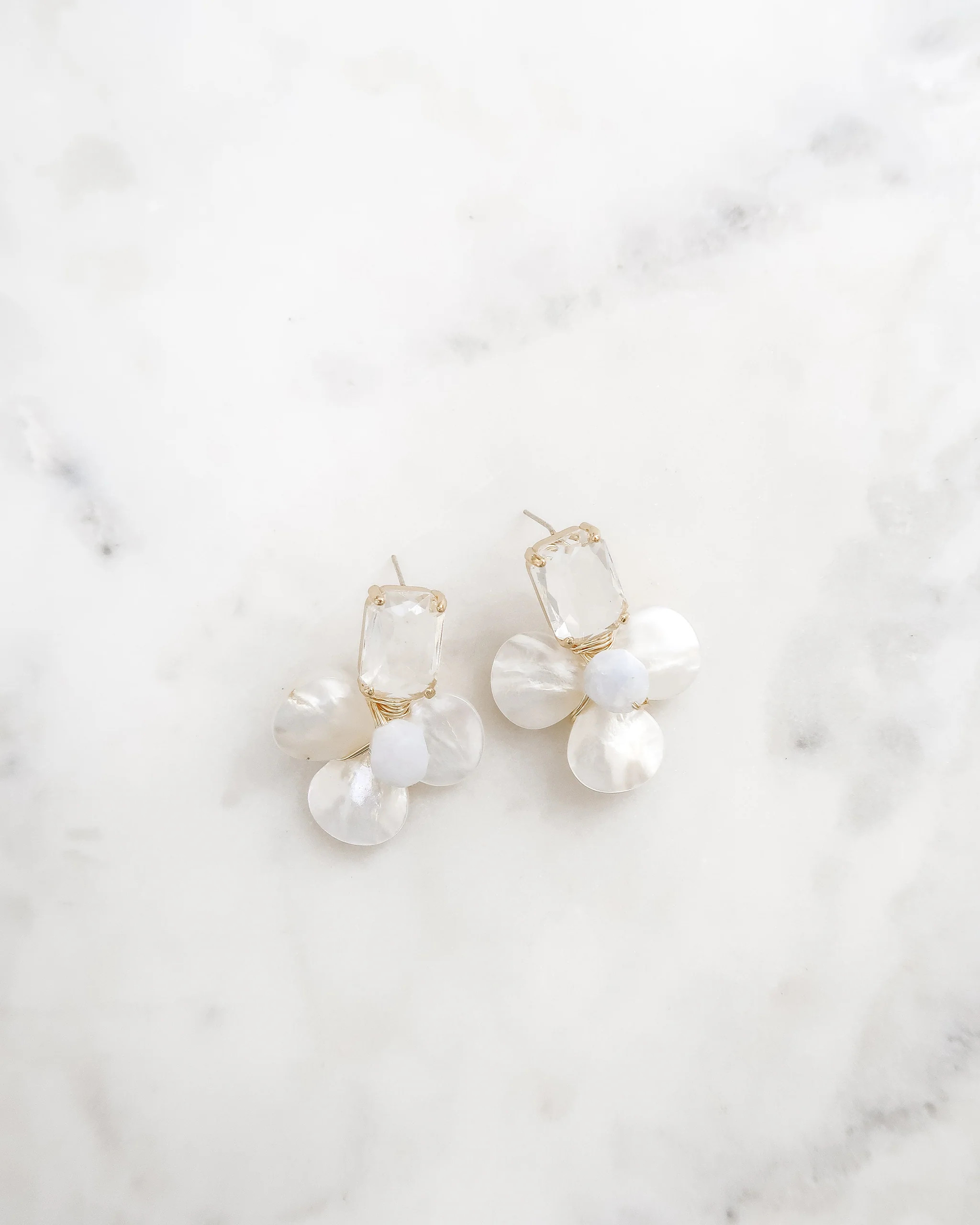 The Madeleine Crystal Earrings in Aquamarine | SJ Bailey Co.