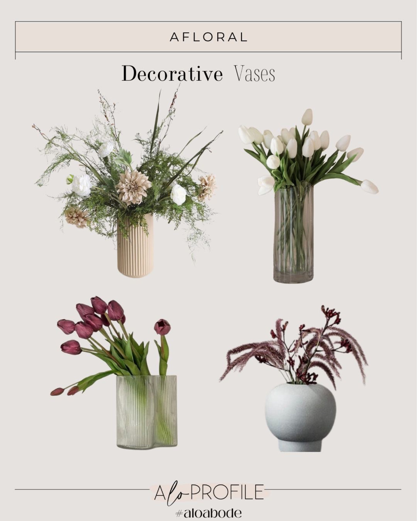 Vase decorations // floral decor, floral vases, glass vase, reeded glass vase, ceramic white vase, modern vase, flower decor, tall flower vase, center piece, decorative center piece, afloral decor, afloral botanicals, stem decor, spring decor, family room decor

#LTKhome