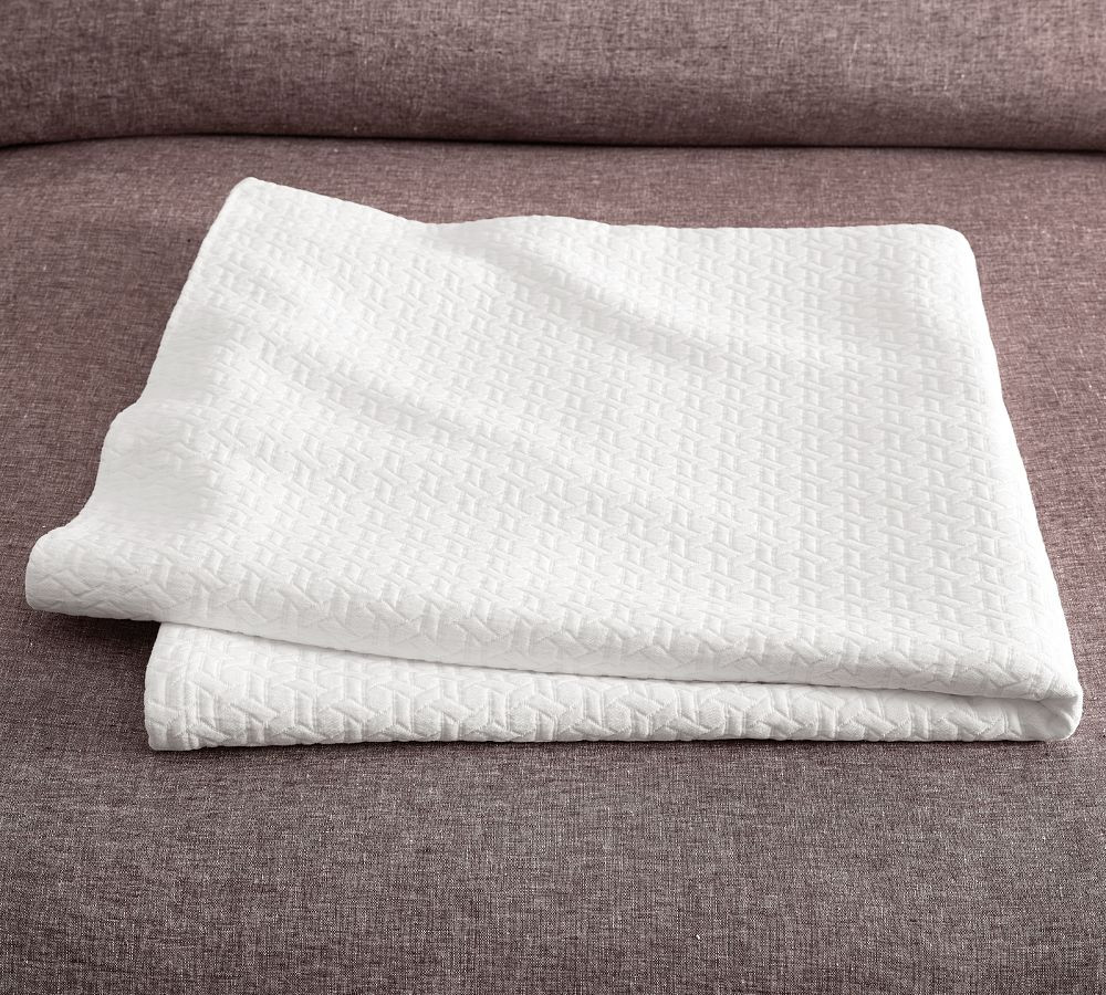 Basketweave Matelasse Coverlet | Pottery Barn (US)
