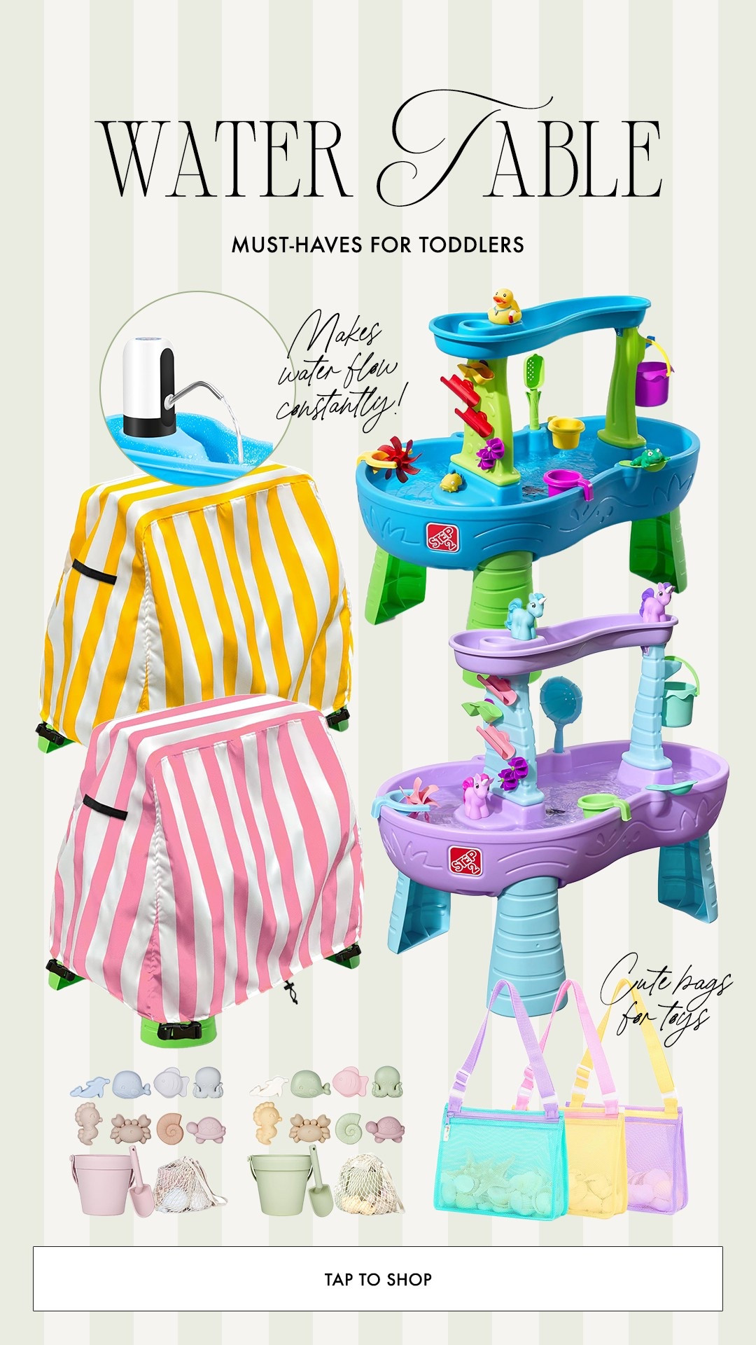 Water table must-haves for the kids! These covers are a game changer to keep them clean🤌🏼  plus the stripes are so freaking adorable! 

Water table, striped covers, water toys, Amazon kids, Amazon finds, Amazon summer favorites, Amazon must-haves 

#LTKKids #LTKSummerEdit #LTKSeasonal