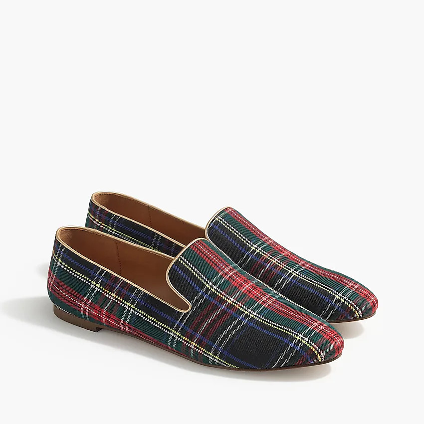 Stewart tartan smoking loafers | J.Crew Factory