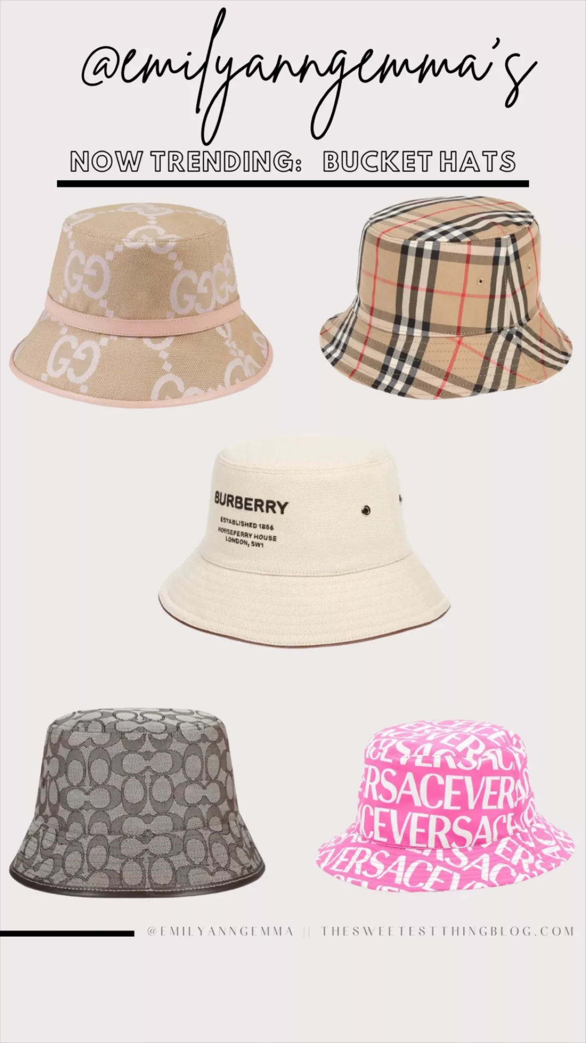 LUXURY SHOPPING - GUCCI reversible bucket hat in GG canvas and