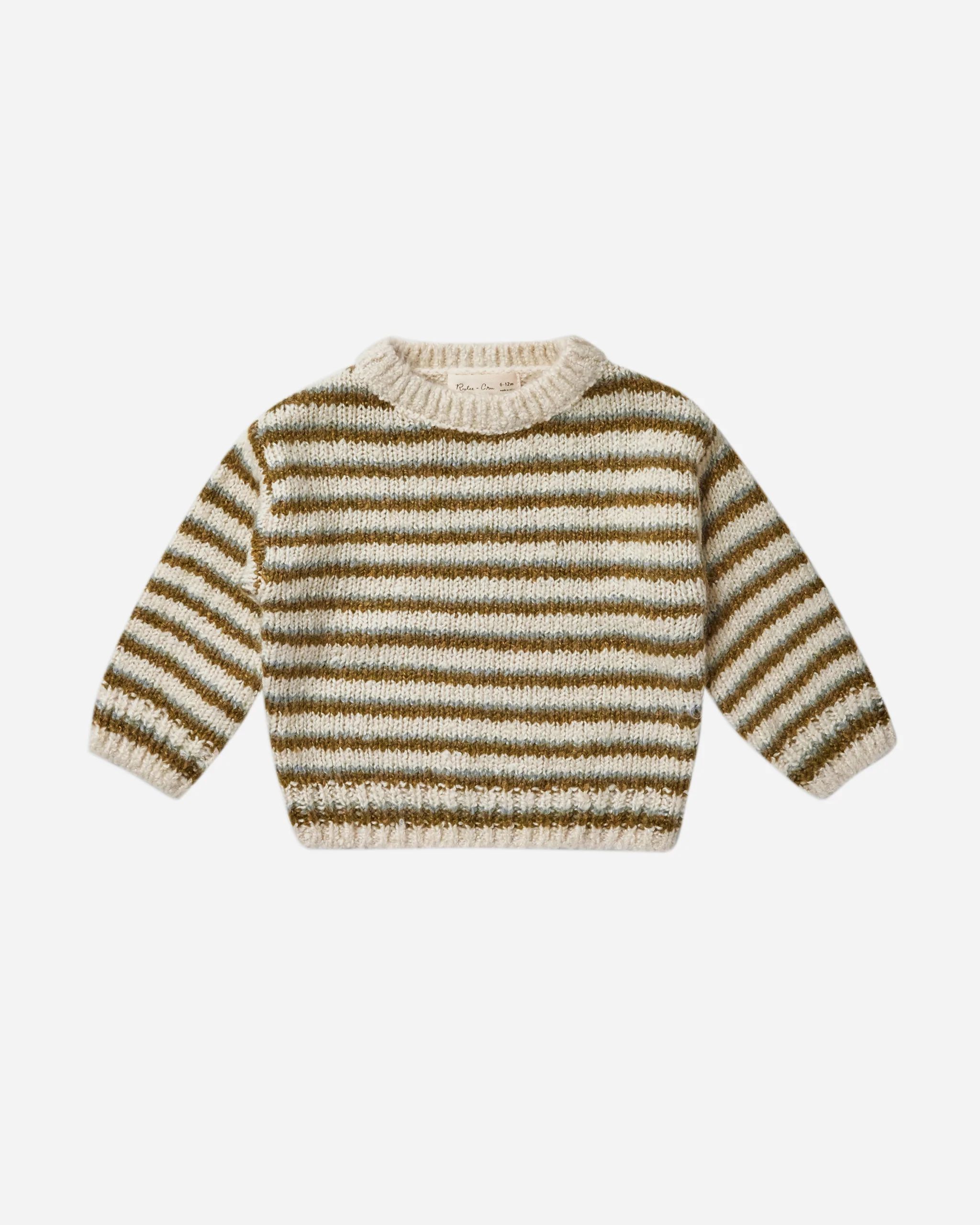 aspen sweater || chartreuse stripe | Rylee + Cru