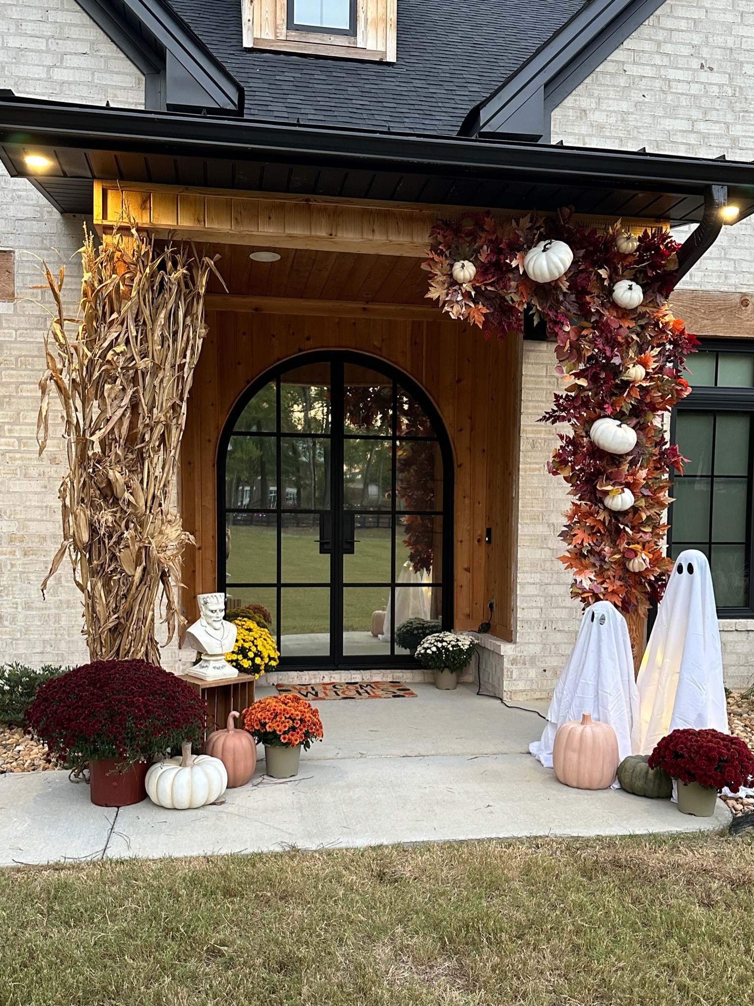 We tried our hand at making the viral tomato cage ghost and love how they complete our porch. We also created a diy floral pumpkin arch and added cornstalks and mums to complete our fall porch decor!

#LTKSeasonal #LTKHoliday #LTKHome