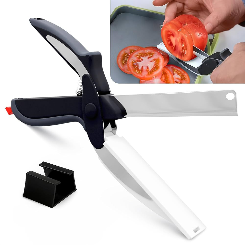 Kitchen Scissors for Food – 2-in-1 Cutting Board Scissors & Tomato Knife with Locking Mechanism... | Amazon (US)
