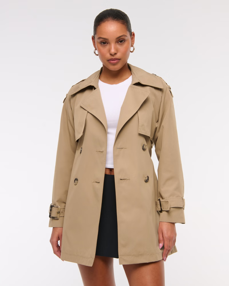 Mid-Length Trench Coat | Abercrombie & Fitch (US)