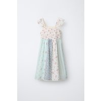 Zara - Patchwork Lace Floral Dress - Sea Green - 13-14 Years (64,6 Inches) - Kids | Zara US