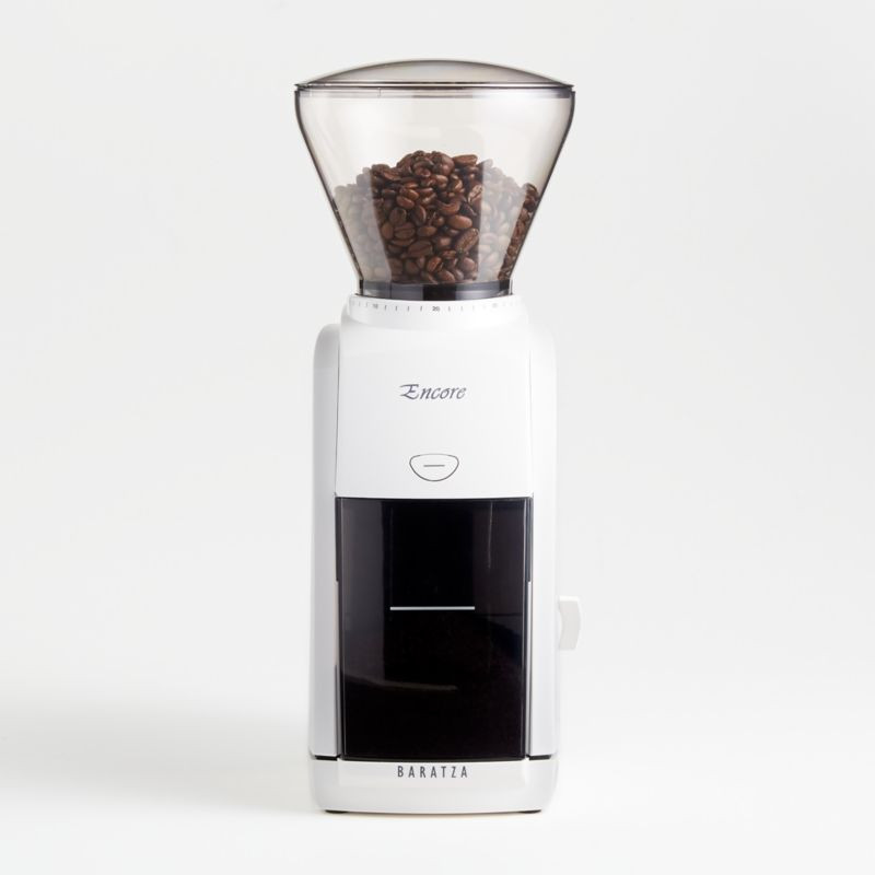 Baratza Encore White Coffee Grinder + Reviews | Crate and Barrel | Crate & Barrel