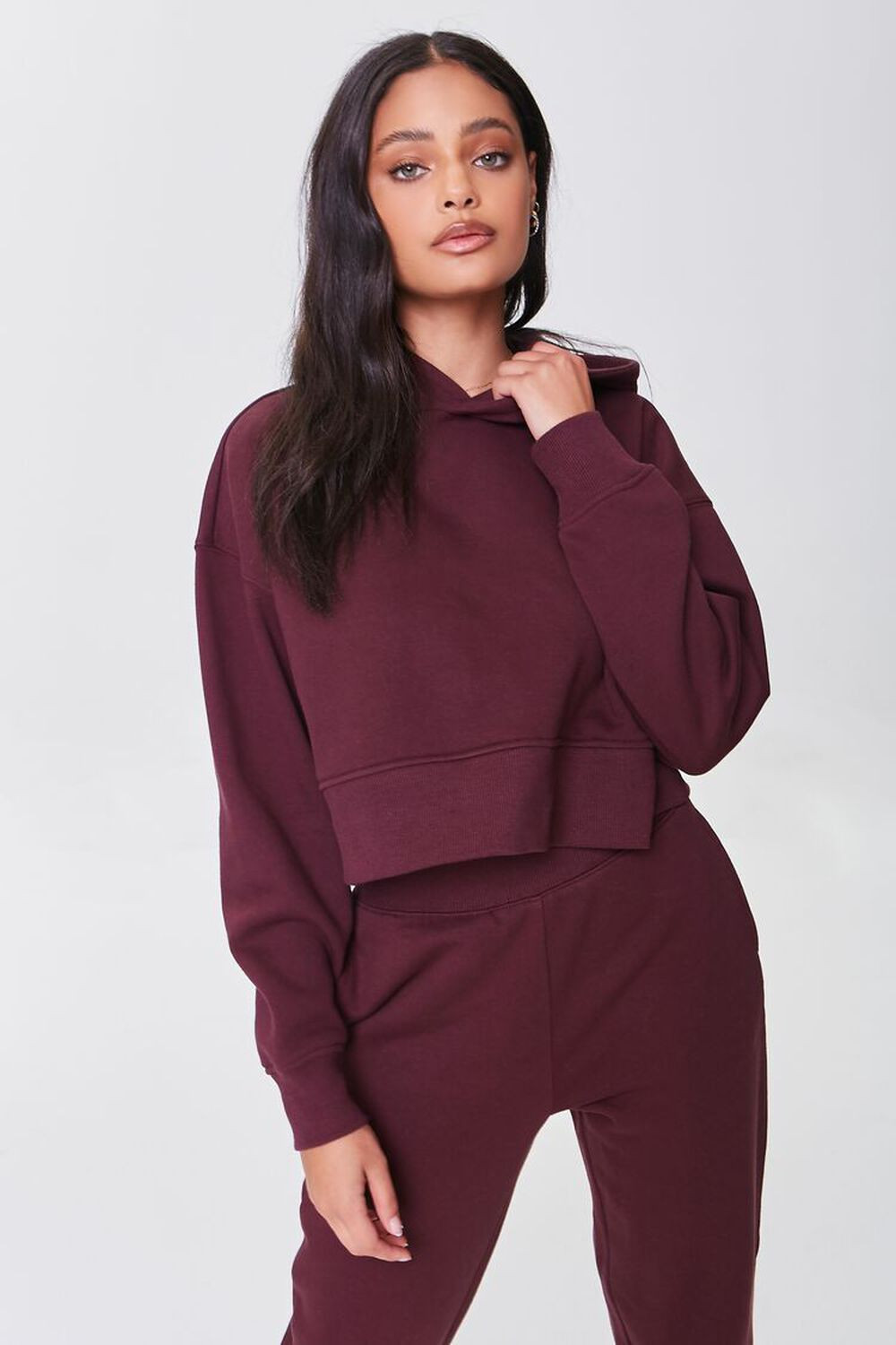 Dropped-Sleeve Fleece Hoodie | Forever 21 | Forever 21 (US)