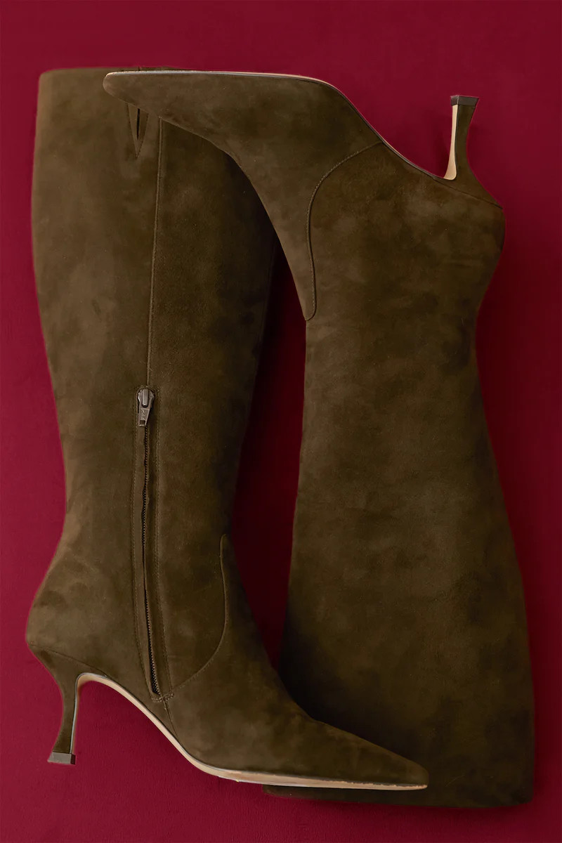 Chocolate Suede Mira Boots | Tuckernuck (US)