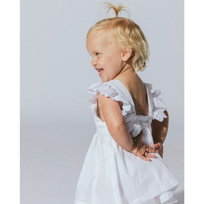 Littles Ellyse Mini Dress, White | Maisonette