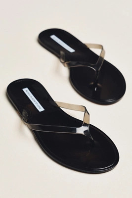 Black Suede Studio Jelly Flip-Flop Sandals | Anthropologie (US)