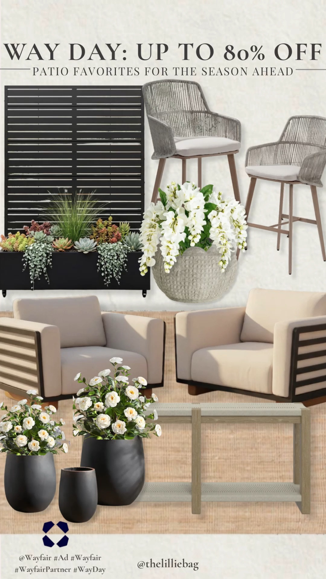 The Way Day sale is TOO good 🤍✨

Up to 80% off at Wayfair and I put together another roundup of outdoor pieces I’m loving — perfect for upgrading your patio, hosting, and soaking up summer days ☀️🙌🏼

These are the finds that make your space feel elevated and ready for the season ✨ all linked on my LTK!

@Wayfair #ad #Wayfair #WayfairPartner #WayDay

#LTKSeasonal #LTKSaleAlert #LTKHome