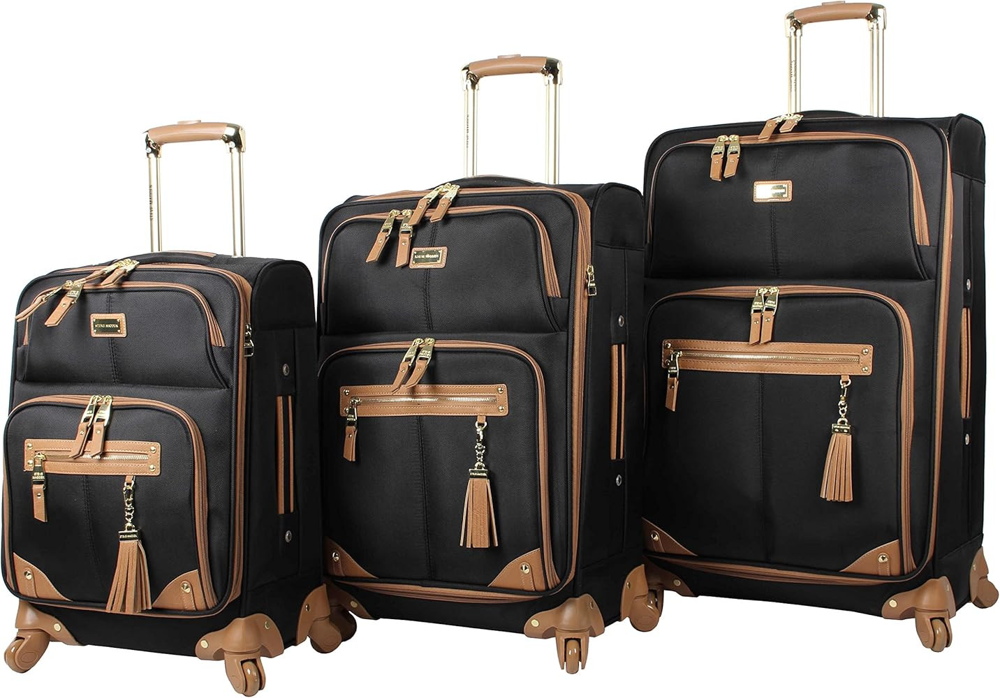Steve Madden Designer Luggage Collection - 3 Piece Softside Expandable Lightweight Spinner Suitca... | Amazon (US)
