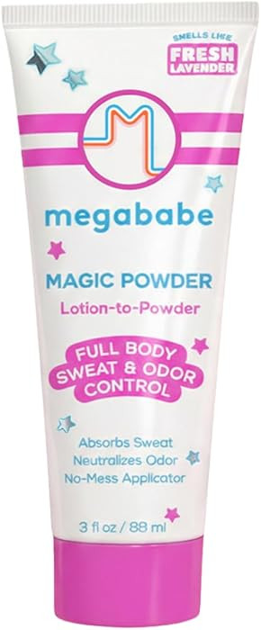 Megababe Sweat & Odor Absorbing Lotion - Magic Powder Stay-Dry Lotion to Powder | Aluminum-Free, ... | Amazon (US)