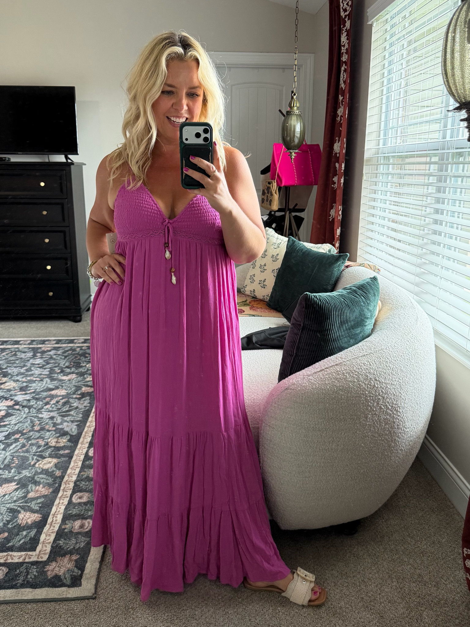 Cutest maxi dress for under $20 + linked the Lilly Pulitzer look for less cardi that I often wear with it, both at Walmart! Wearing a med in both, should have sized up to a lg in the dress for my bust area. Also linked the BEST strapless bra!

#LTKMidsize #LTKPetite #LTKOver40
