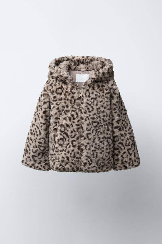 ANIMAL PRINT FAUX FUR JACKET | Zara US