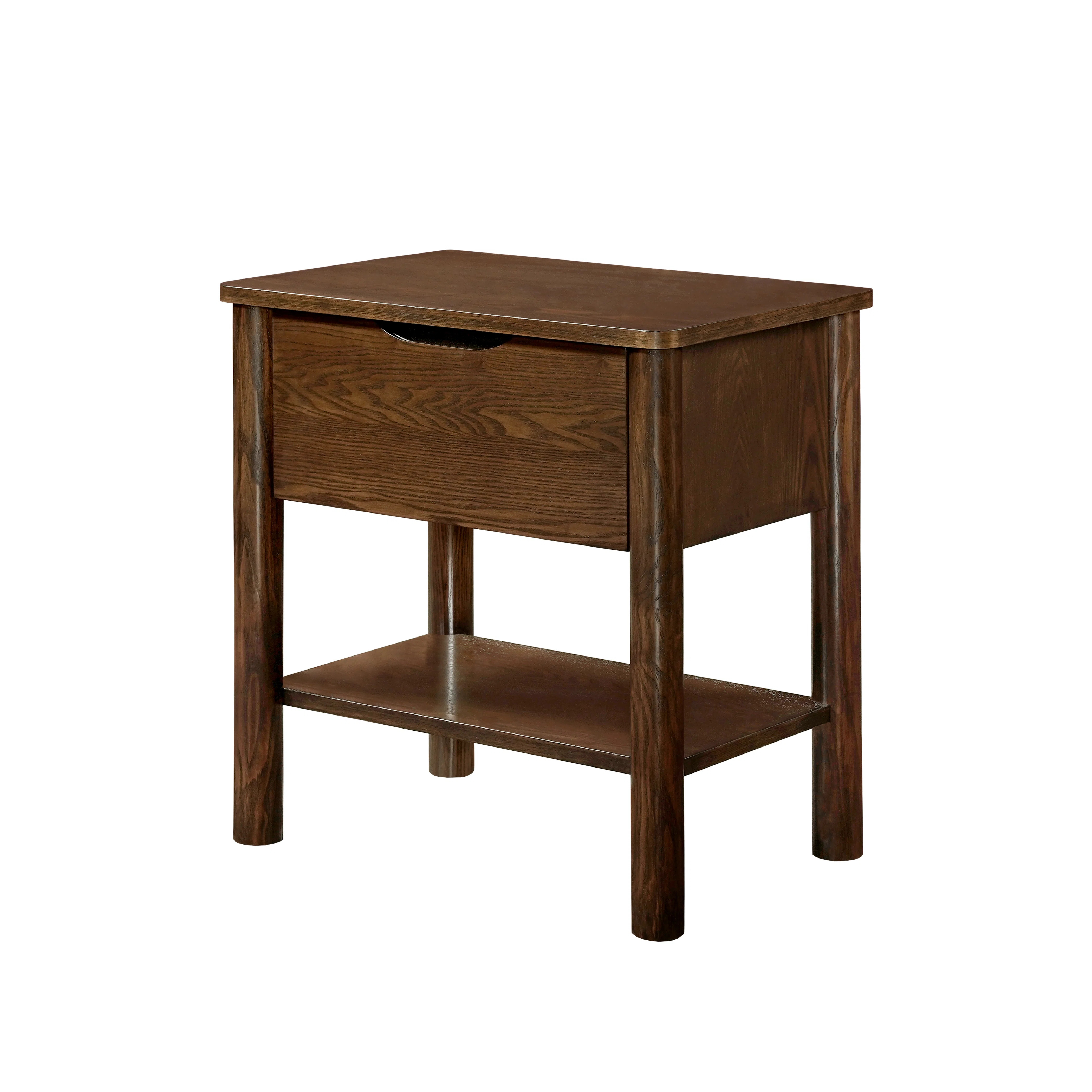 Ardin 1 Drawer Solid Wood Walnut Nightstand | Wayfair North America