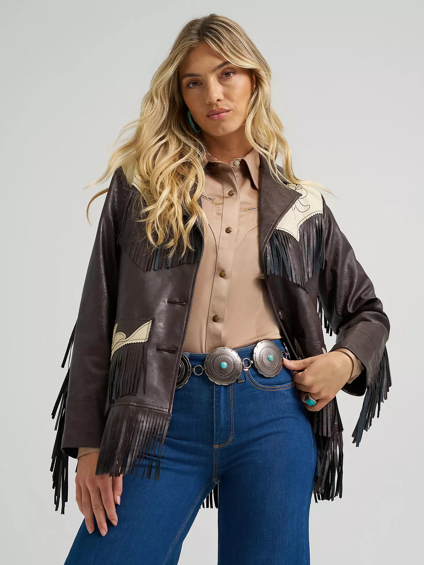 Wrangler x Lainey Wilson Faux Leather Fringe Jacket | Wrangler