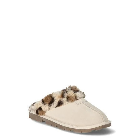 Joyspun Women s Suede Clog Slippers Sizes 6-11 | Walmart (US)