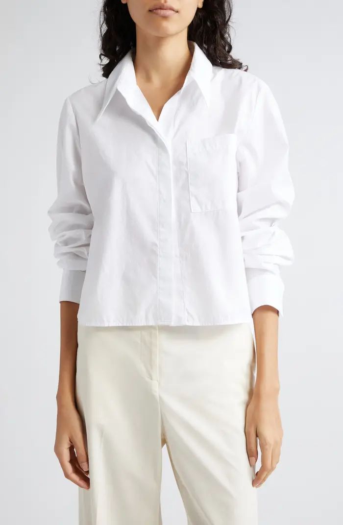 TWP Boy Cotton Button-Up Crop Shirt | Nordstrom | Nordstrom