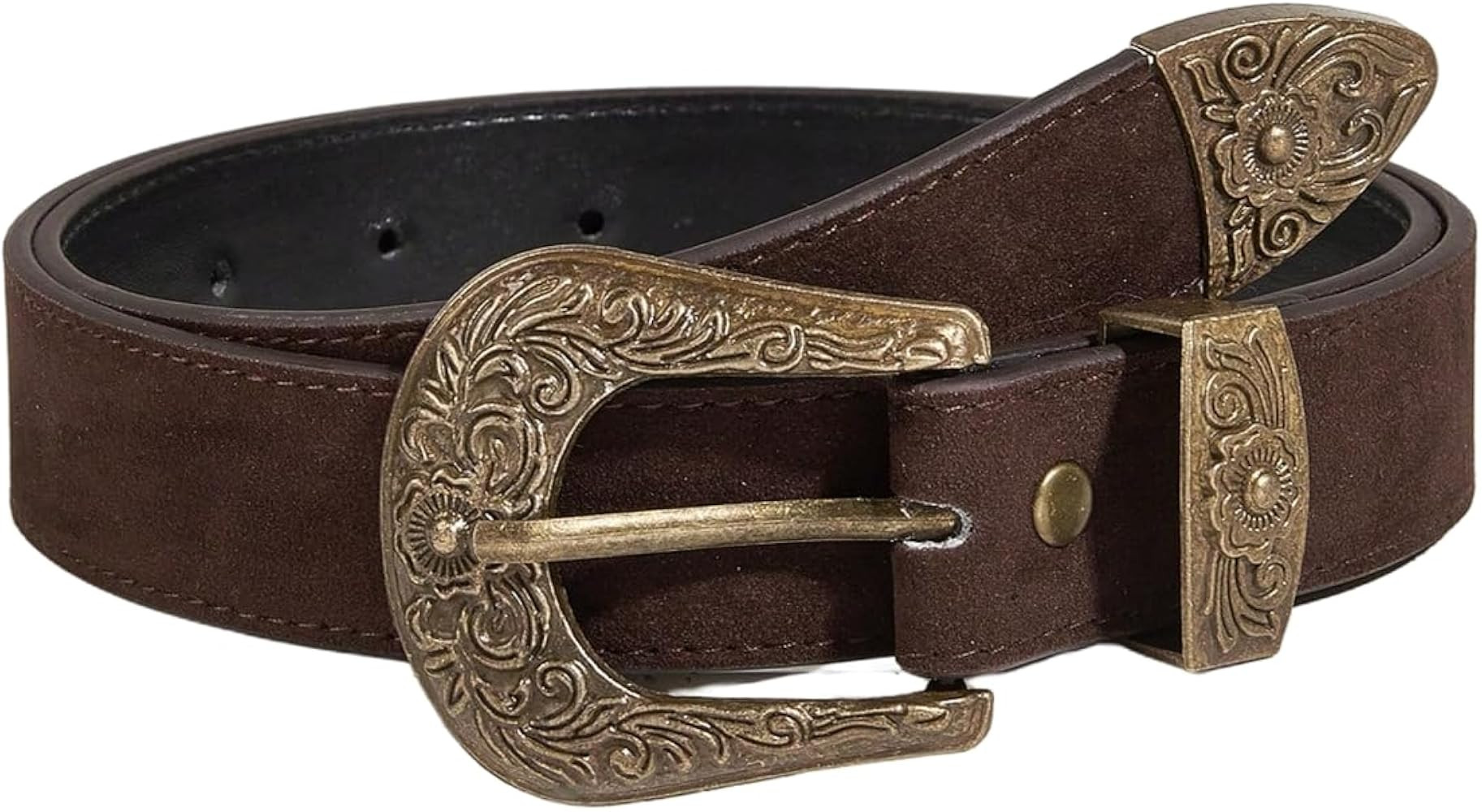 GORGLITTER Women's Western Country Belts 70s Concho Rodeo Cowboy Belt | Amazon (US)