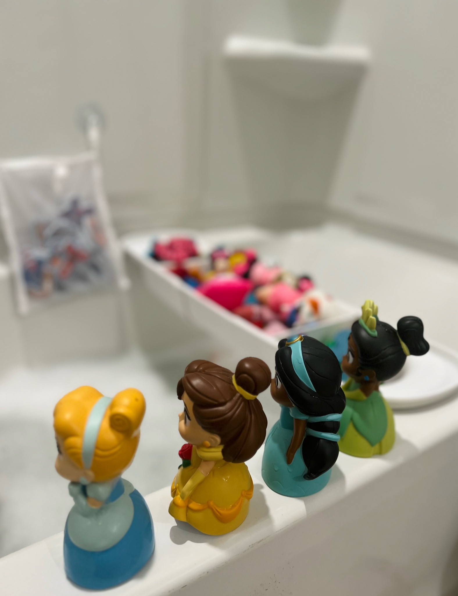Kids bath and toy storage 🛁
disney princesses/ rubber ducks/ mud pie/ alphabet shapes/ toddler bath toys/ bath toy storage 

#LTKhome #LTKbaby #LTKkids