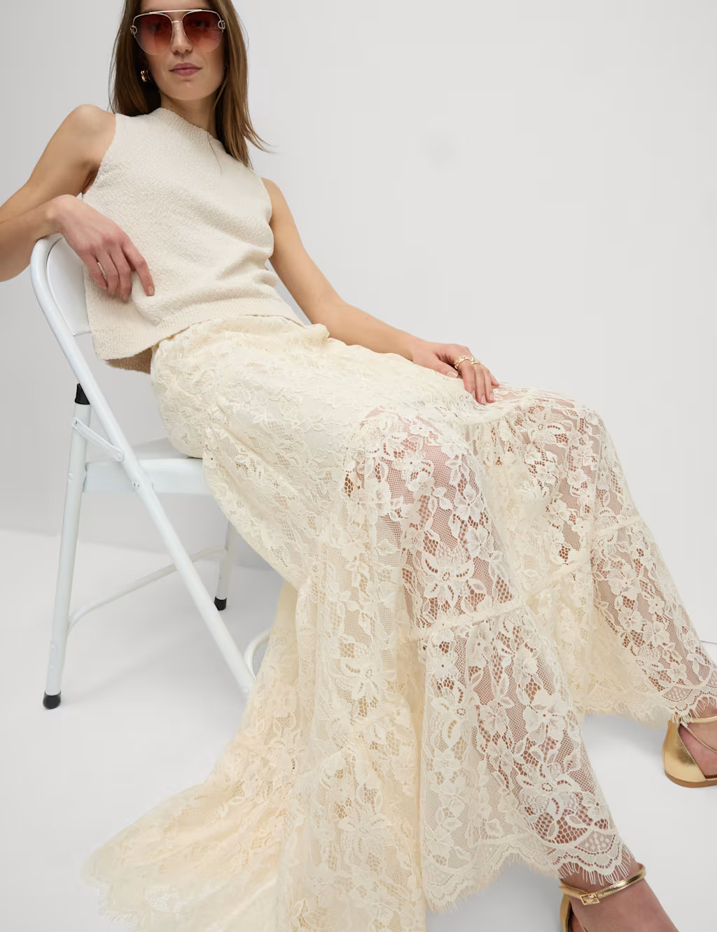 Lace Maxi Tiered Skirt | Marks & Spencer (UK)