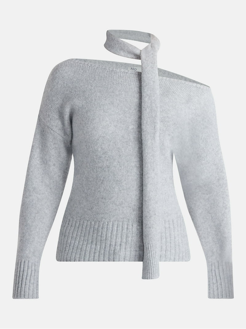 No Boundaries Scarf Sweater, Midweight, 2-Piece, Women’s | Walmart (US)