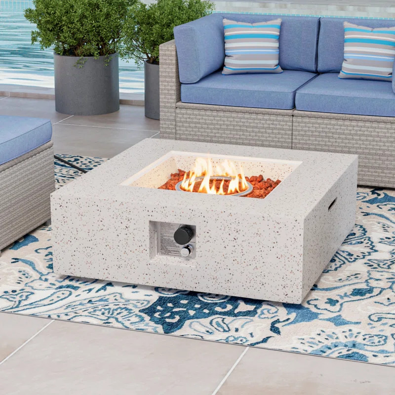 Sonder Sandstone Concrete Propane Fire Pit | Wayfair North America