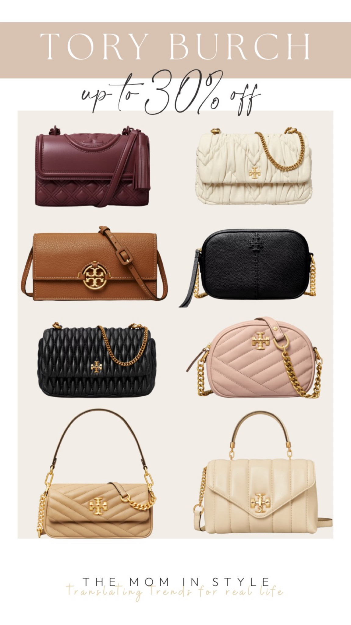 Tory Burch up to 30% off tory burch sale tory burch bags on sale 

#LTKsalealert #LTKfindsunder100 #LTKfindsunder50