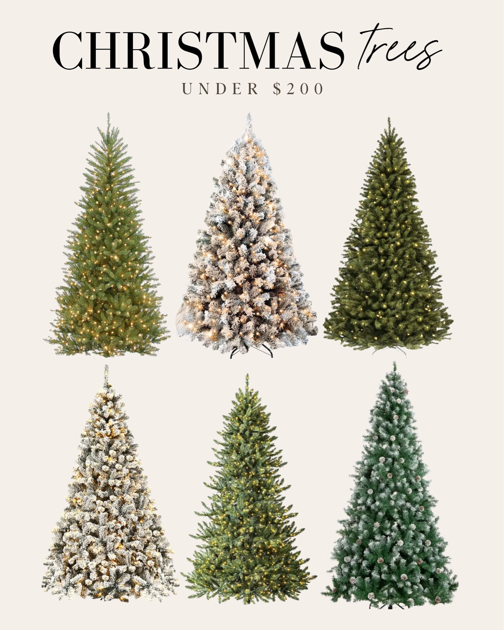 Christmas trees under $200! 

#LTKhome #LTKSeasonal #LTKHoliday