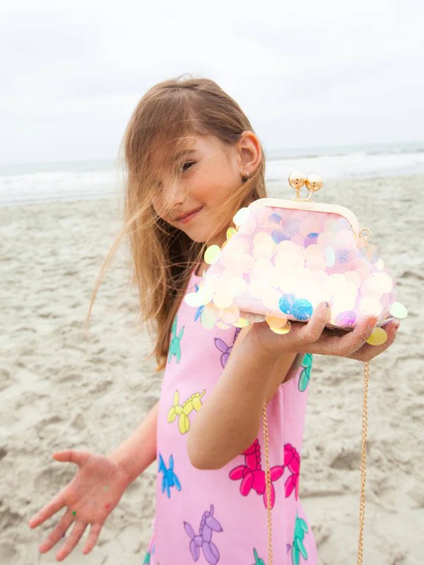 Fancy Paillette Pink Clutch | Lola + The Boys