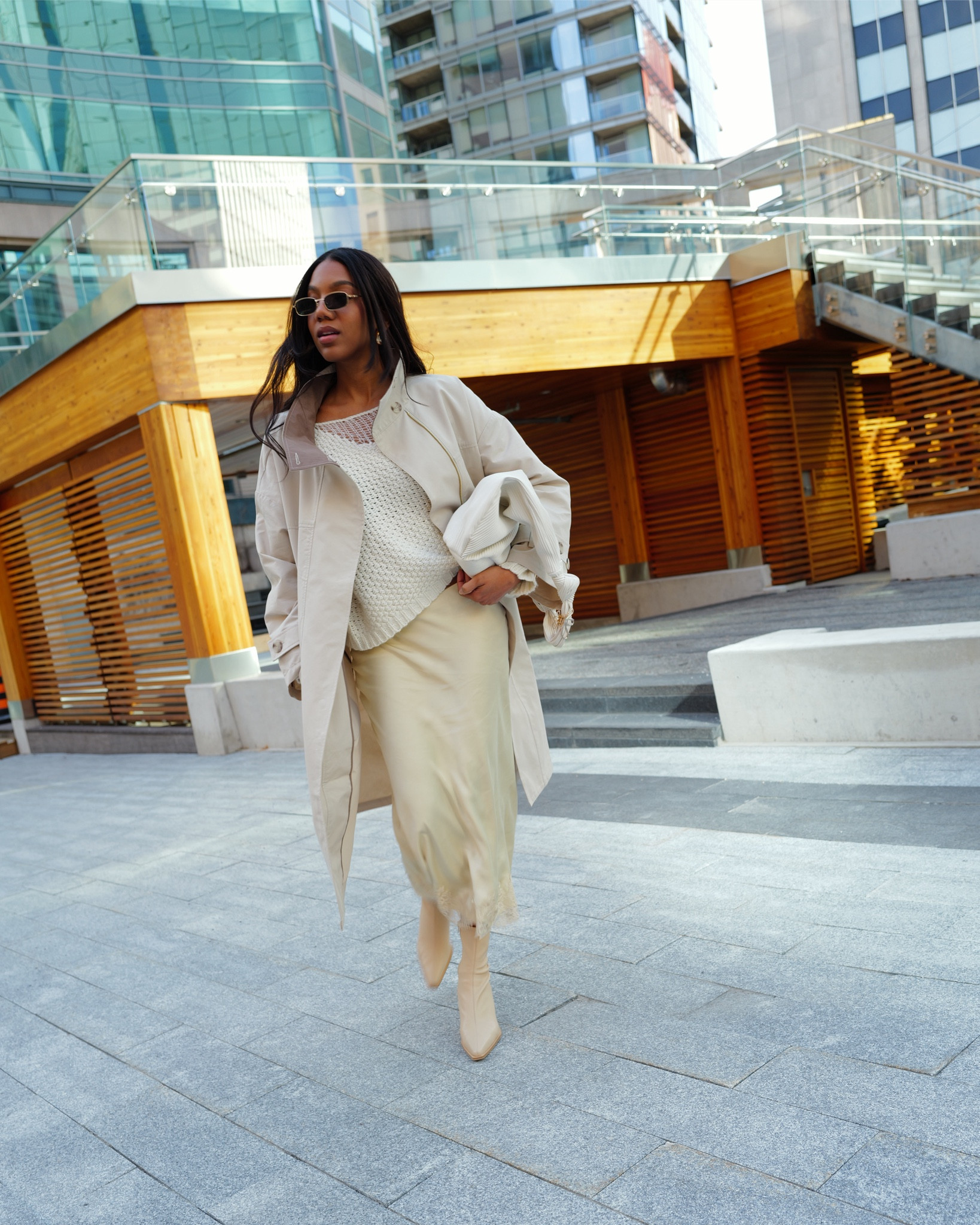 Sweater- size small 
Skirt - size small
Trench - size S/M

Spring outfit idea | spring outfit | lace trim satin midi skirt | butter yellow skirt | distressed detail sweater | chunky knit sweater | oak + fort skirt | oak + fort sweater | oversized trench coat | dynamite coat | Easter outfit | Steve Madden boots | knot slouchy bag | rectangle sunglasses | 

#LTKSeasonal