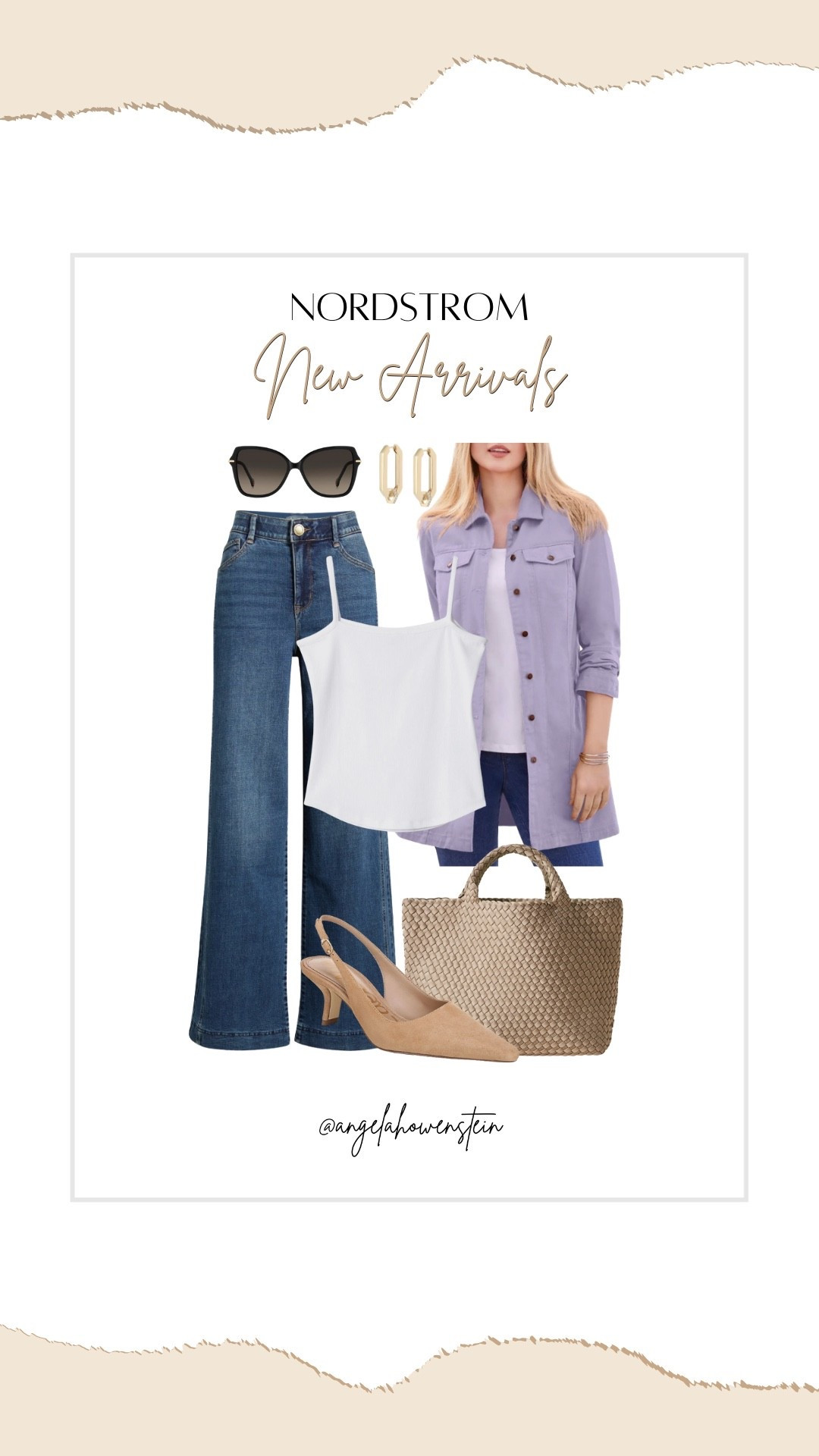 Fresh arrivals at Nordstrom 🌸 Wide-leg denim, a breezy cami, and a pop of lilac layering—perfectly styled with neutral accessories for that effortless chic vibe.

#nordstrom #newarrivals #ltkfallfashion #ootdinspo #ltkchic



#LTKItBag #LTKStyleTip #LTKOver40