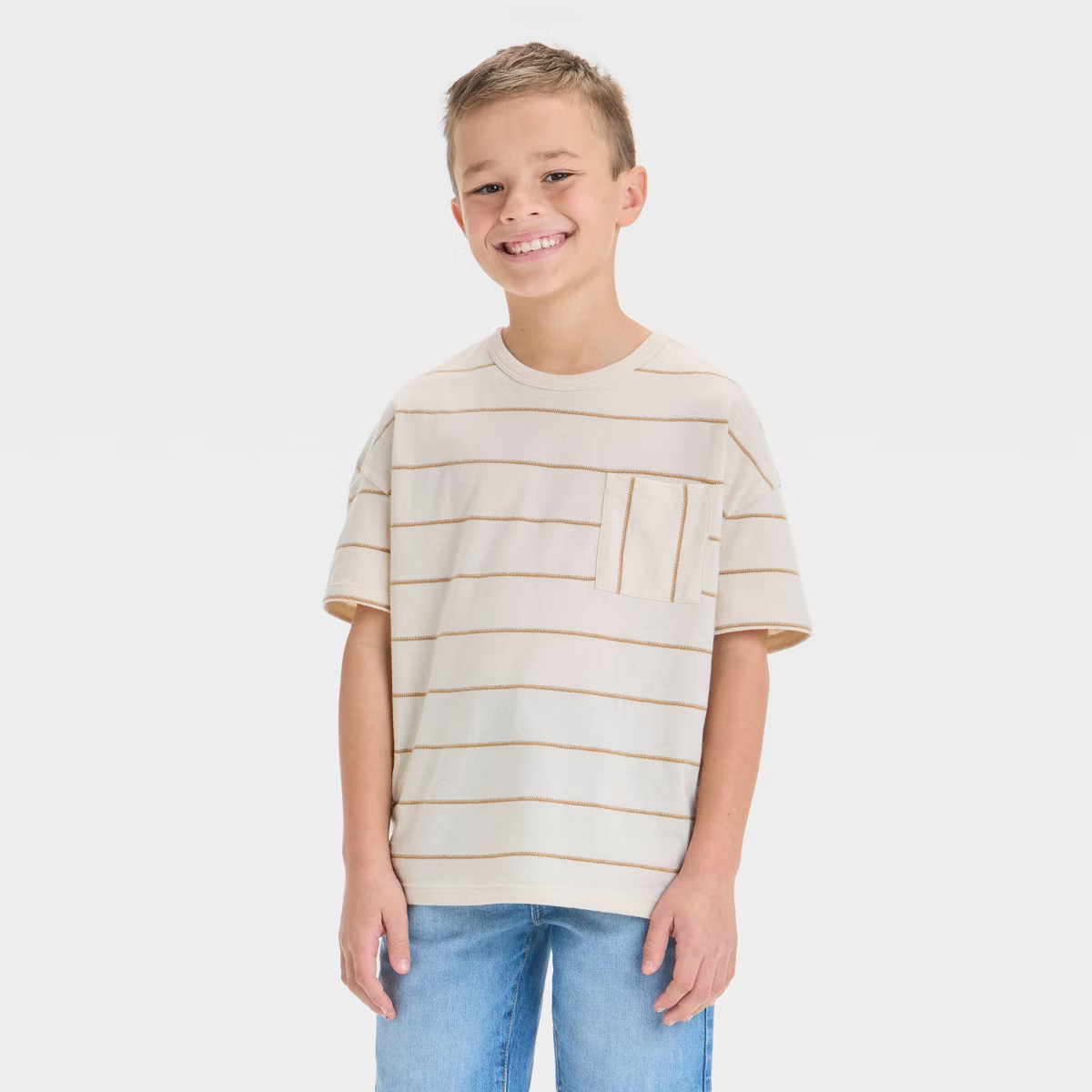 Boys' Short Sleeve Striped T-Shirt - Cat & Jack™ | Target